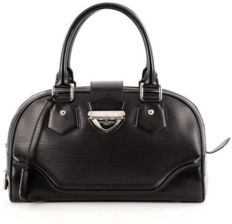 louis vuitton black satin bowling|LOUIS VUITTON Epi Bowling Montaigne GM Black.